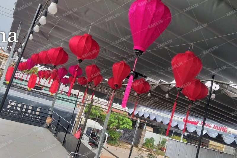 đèn lồng nên treo cao bao nhiêu — LongDenViet xưởng Tân Phú TP.HCM