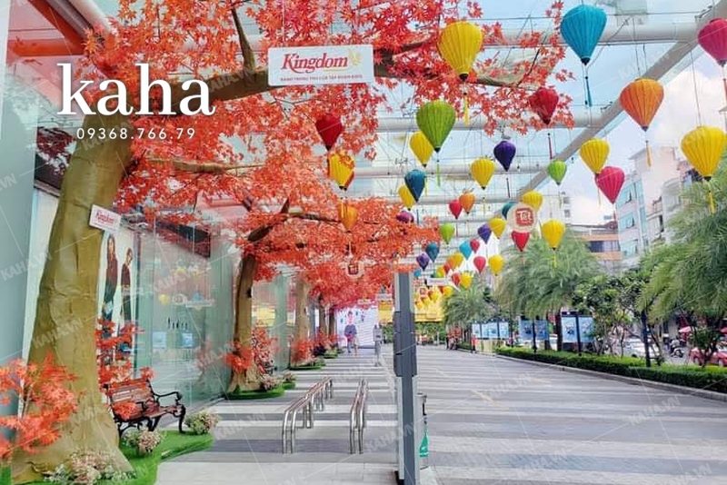 đèn lồng trang trí phố đi bộ — LongDenViet xưởng Tân Phú TP.HCM