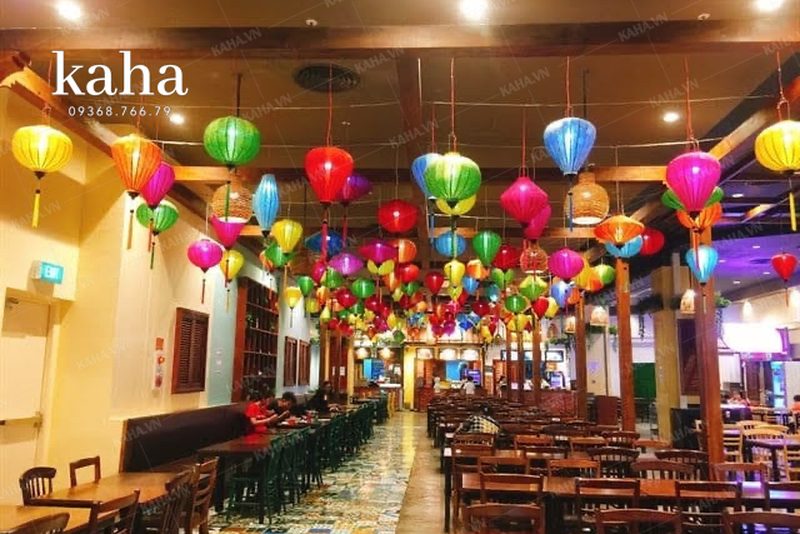 đèn sắt bọc vải lụa cao cấp — LongDenViet xưởng Tân Phú TP.HCM