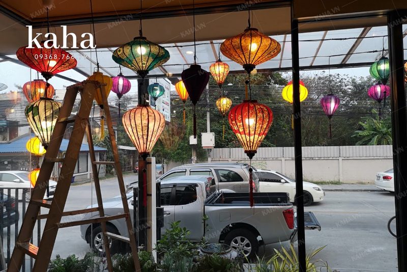 đèn vẽ tranh hoa sen đẹp — LongDenViet xưởng Tân Phú TP.HCM