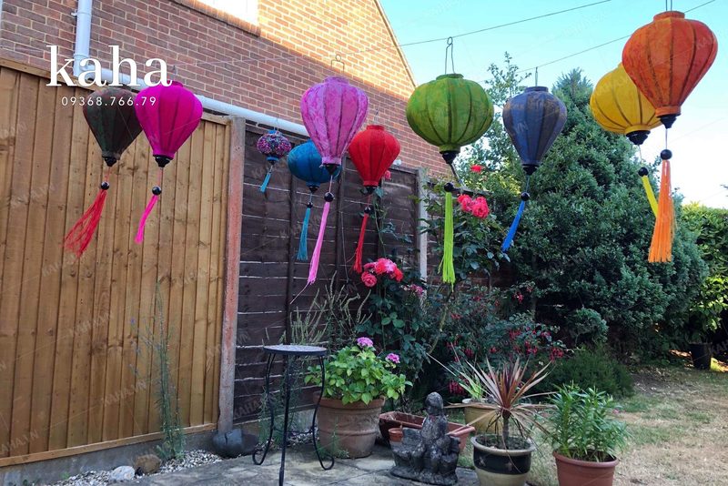 Lồng đèn Hội An trang trí biệt thự — LongDenViet xưởng Tân Phú TP.HCM