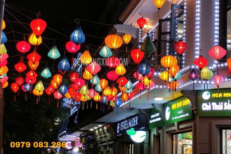 số lượng đèn lồng cần cho không gian 100m2 — LongDenViet xưởng Tân Phú TP.HCM