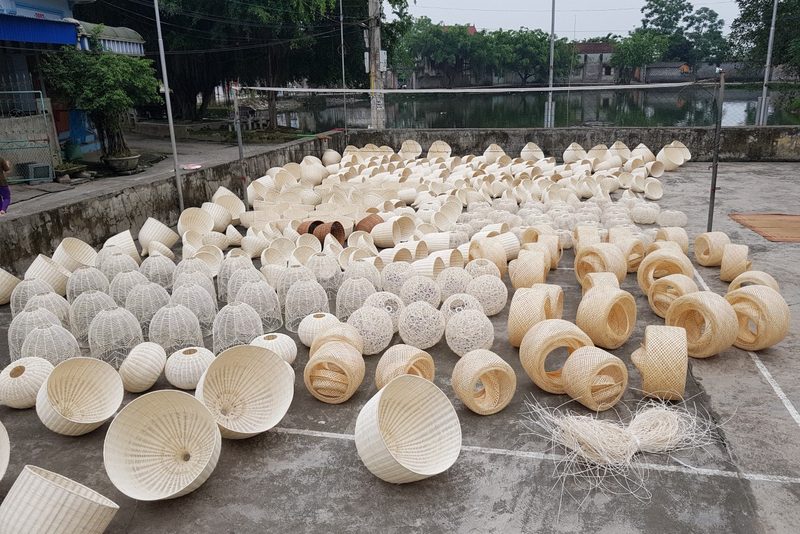 đèn mây tre trang trí quán cafe — LongDenViet xưởng Tân Phú TP.HCM