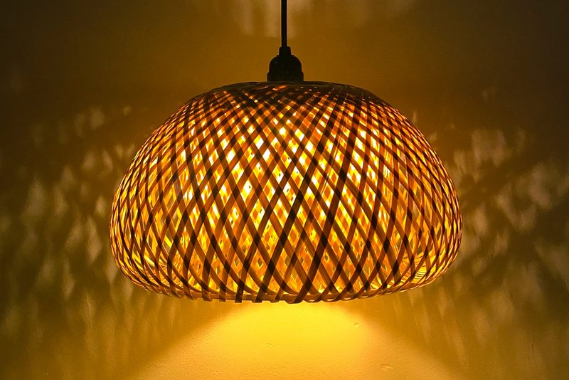 Đèn trang trí bằng mây tre — LongDenViet xưởng Tân Phú TP.HCM