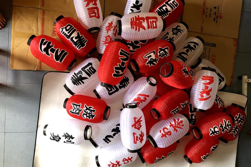 đèn lồng Nhật phong cách izakaya — LongDenViet xưởng Tân Phú TP.HCM