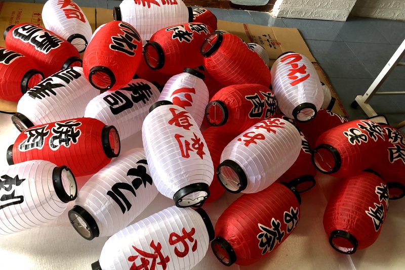 đèn lồng Nhật phong cách izakaya — LongDenViet xưởng Tân Phú TP.HCM