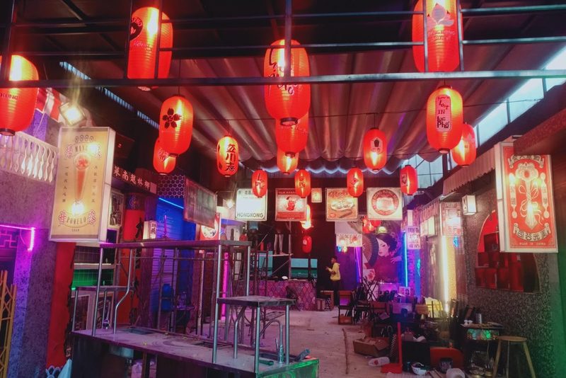 trang trí vườn Zen bằng đèn lồng — LongDenViet xưởng Tân Phú TP.HCM