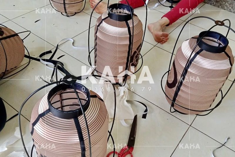 đèn thả trần phong cách Nhật Bản — LongDenViet xưởng Tân Phú TP.HCM