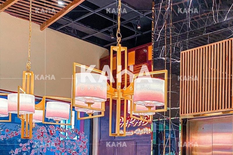 đèn thả trần tre mây quán cafe — LongDenViet xưởng Tân Phú TP.HCM