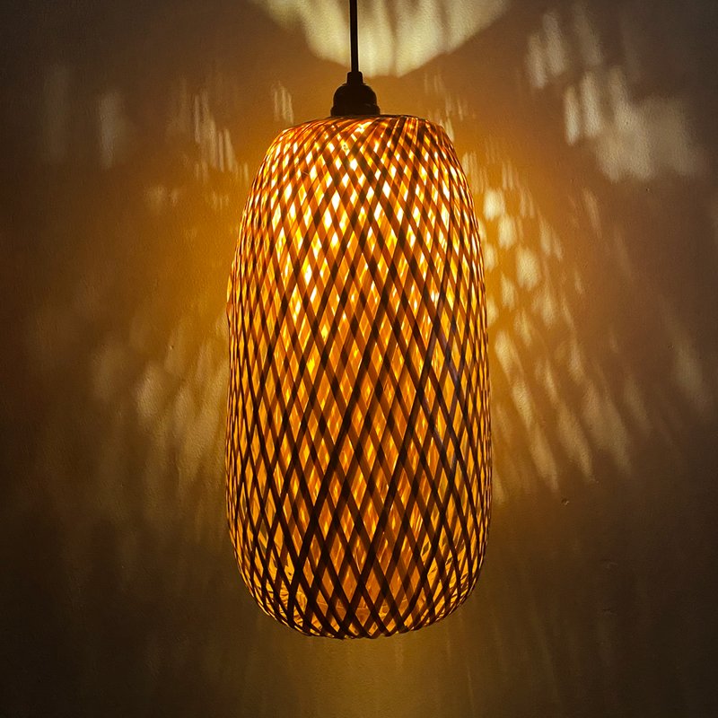 Đèn Lồng Tre Mây Oval Decor Nhà Hàng Sân Vườn — hình 4 — đèn mây tre | LongDenViet