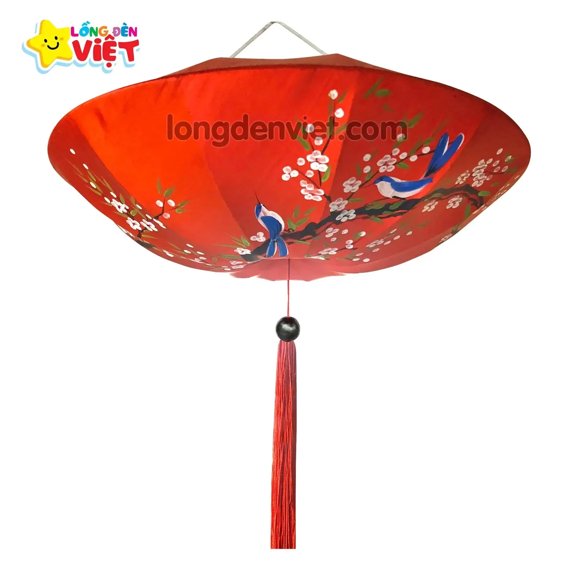 Lồng đèn khung sắt Lá Sen vẽ Hoa S04 — lồng đèn khung sắt Hội An | LongDenViet