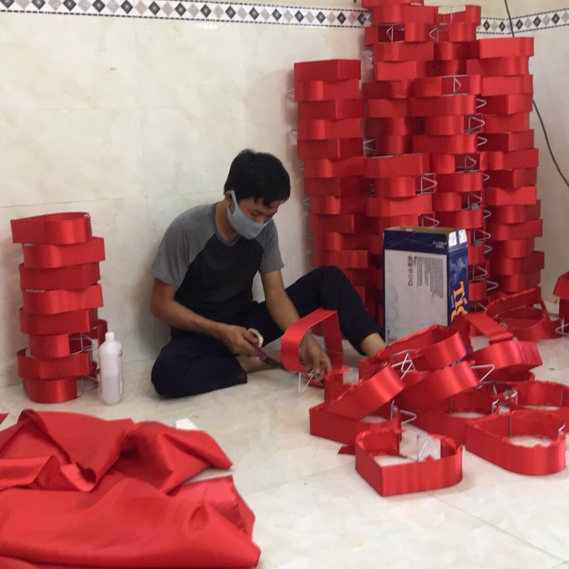 Lồng Đèn Giấy Xếp Trái Tim Decor Tiệc Sinh Nhật — đèn trái tim Hội An | LongDenViet