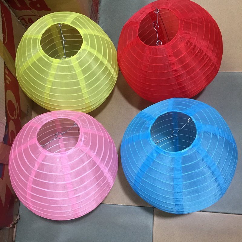 Đèn Lồng Vải Lụa Trang Trí Phòng Ngủ — đèn tròn 10 màu Tân Phú, TP.HCM | LongDenViet