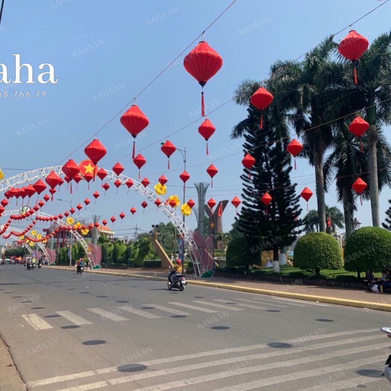 Lồng Đèn Hội An Khung Sắt Vải Lụa Trang Trí Nhà Hàng — đèn lồng Hội An Tân Phú, TP.HCM | LongDenViet