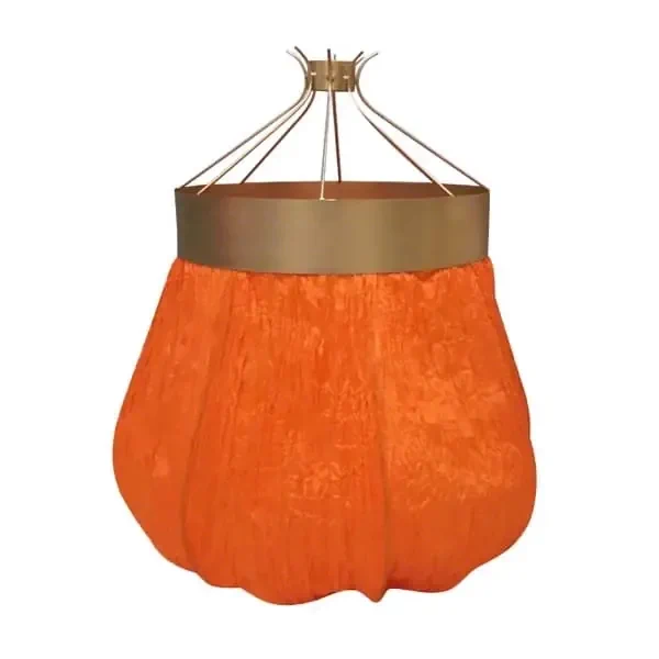 Đèn vải nhăn hình giọt nước KH-DTR011 — đèn quán cafe Hội An | LongDenViet