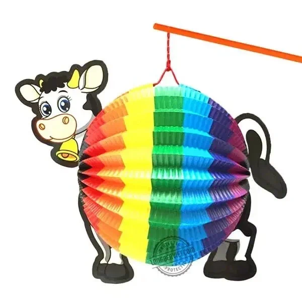 Lồng đèn bò sữa cầu vồng — đèn lồng thủ công Hội An | LongDenViet