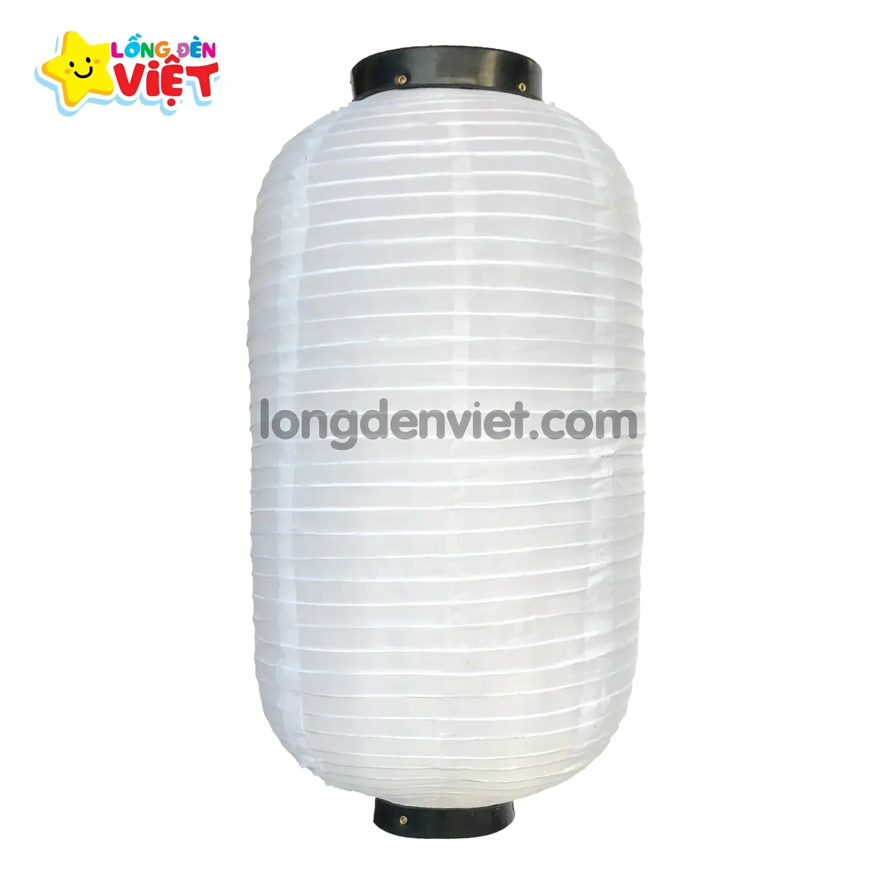 Lồng đèn kiểu Nhật vải dù Trắng — đèn khách sạn Hội An | LongDenViet